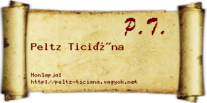 Peltz Ticiána névjegykártya